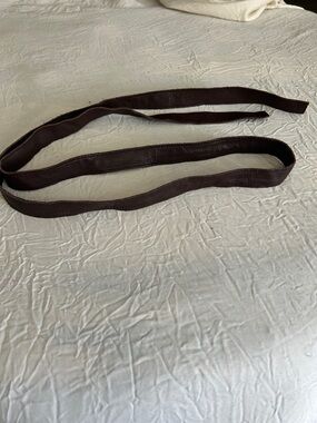 Women's Brown Leather Obi-Style Wrap Sash Belt